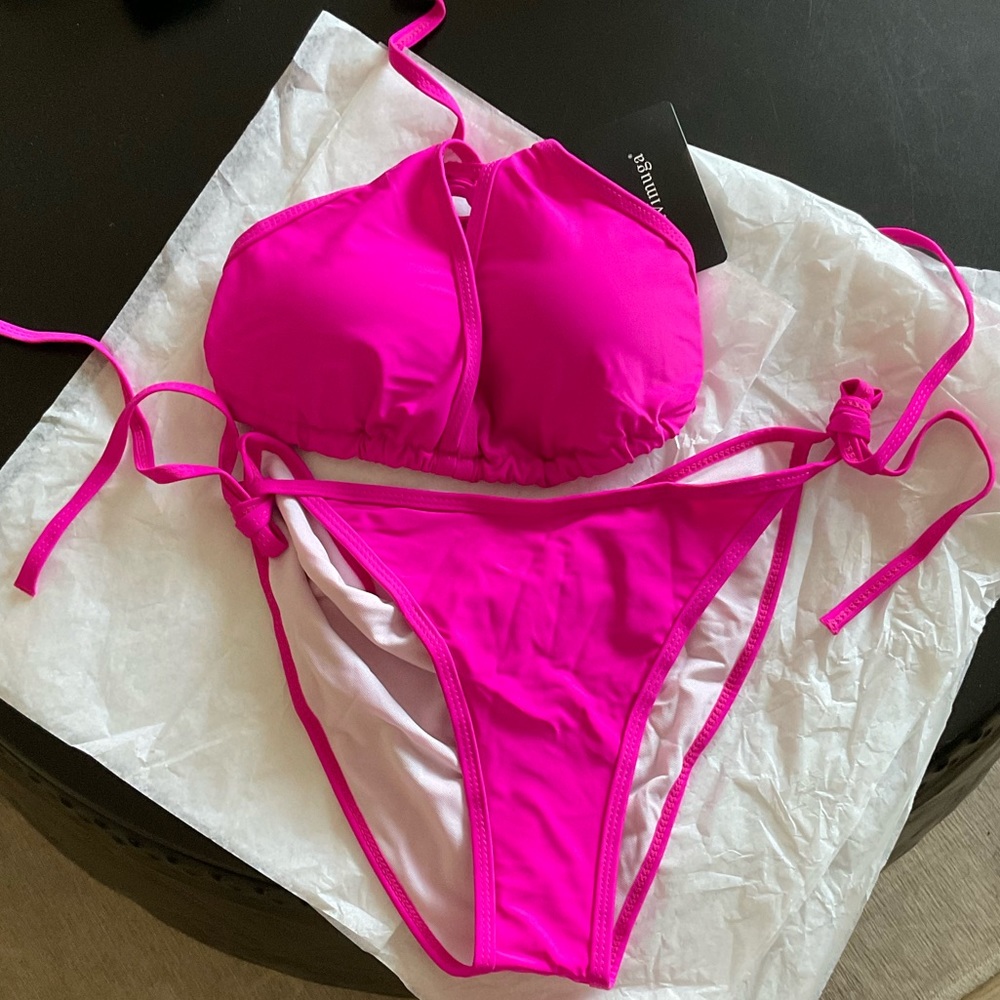 Hot pink bikini